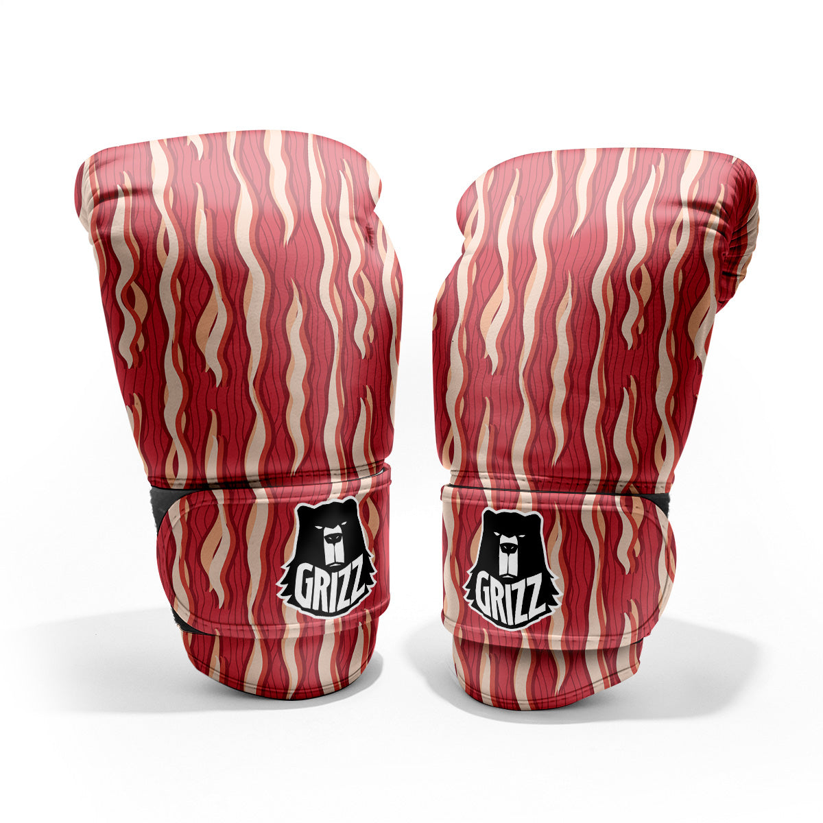 Bacon Texture Print Pattern Pro Boxing Glove