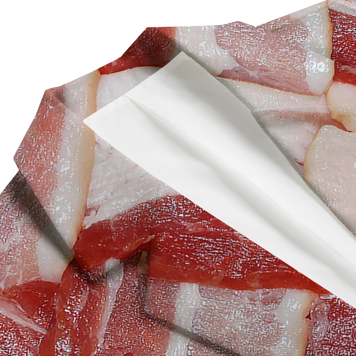 Bacon Weaving Print Men's Blazer-grizzshop