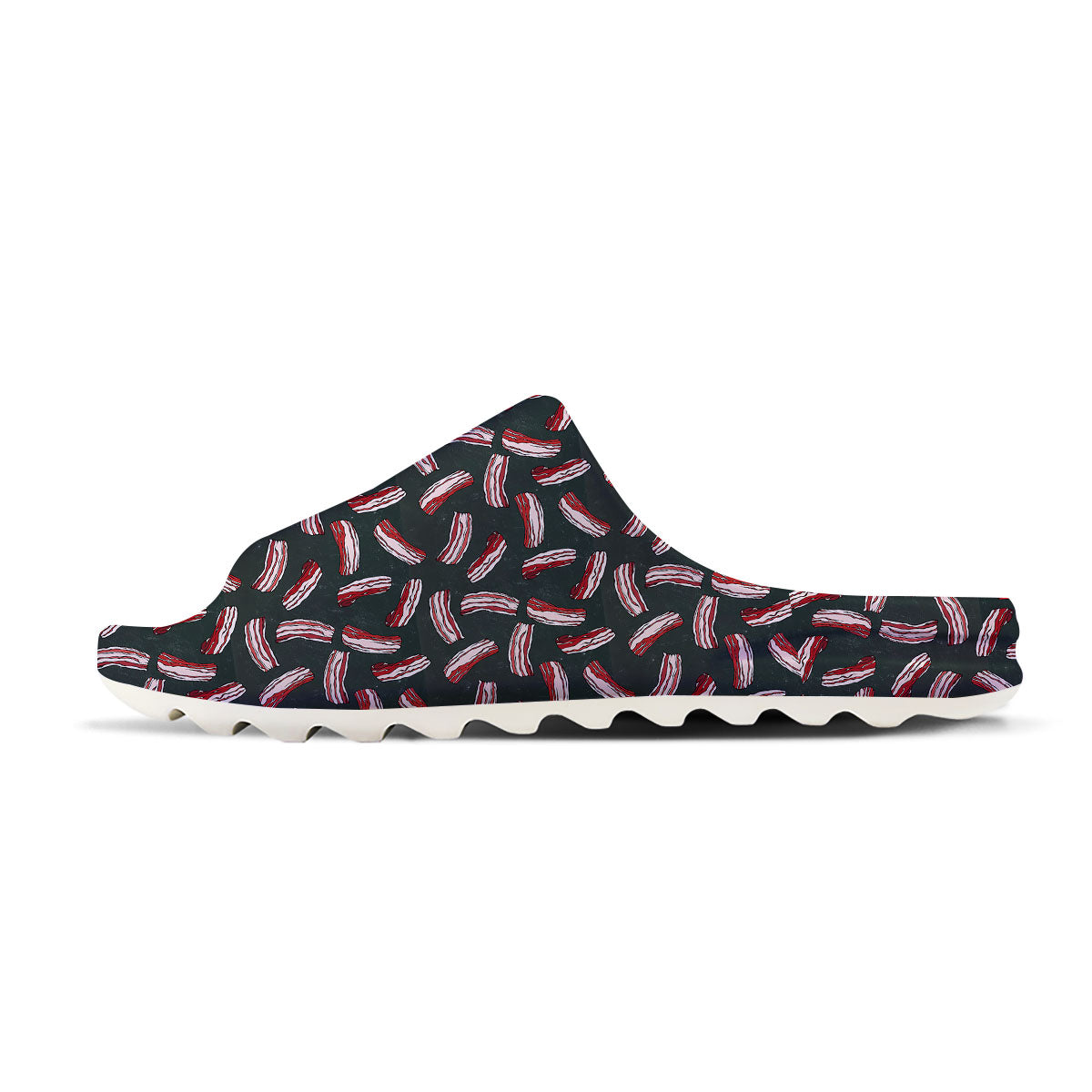 Bacon Black Print Pattern Sandals-grizzshop