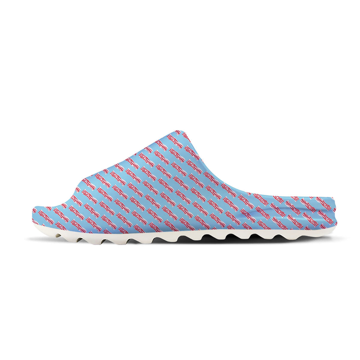 Bacon Blue Print Pattern Sandals-grizzshop
