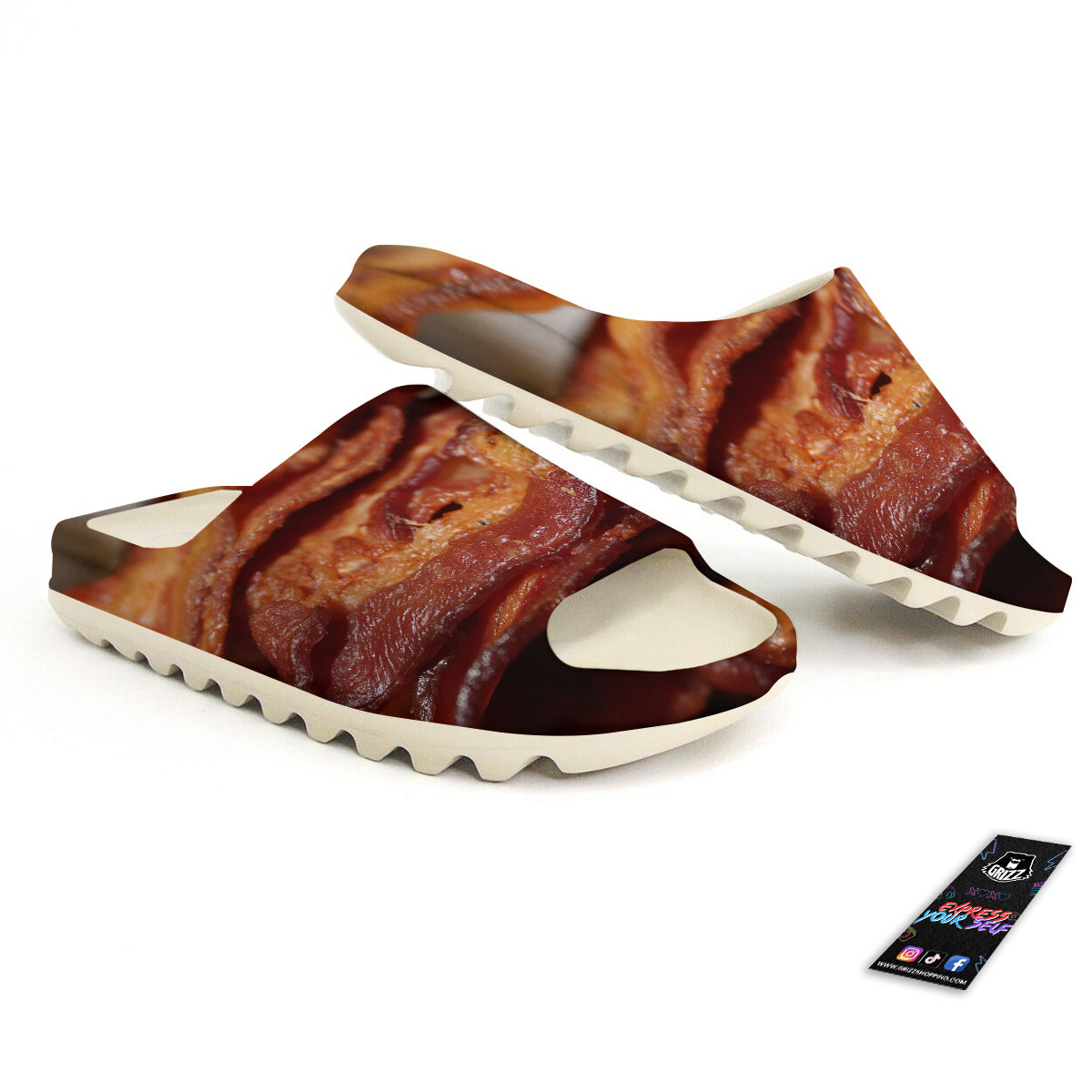Bacon Crispy Print Sandals-grizzshop