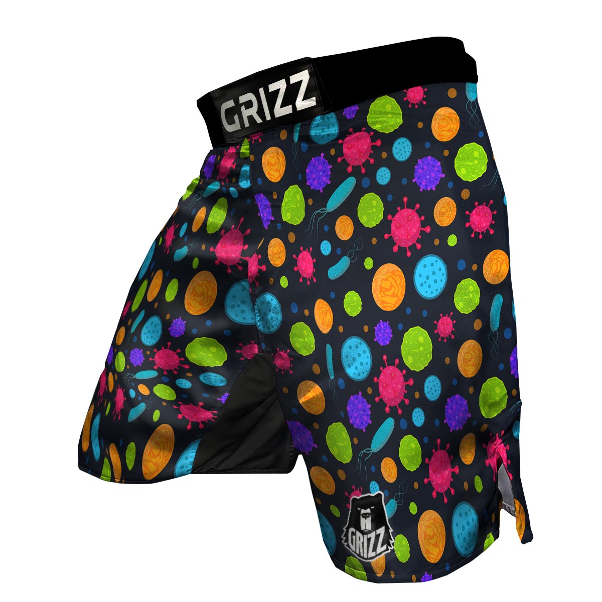 Bacteria Virus Pattern Print MMA Shorts-grizzshop