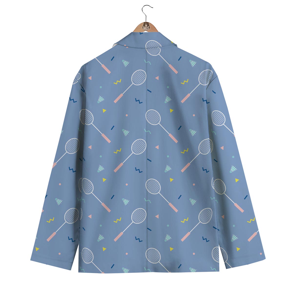 Badminton Cute Print Pattern Men's Blazer-grizzshop