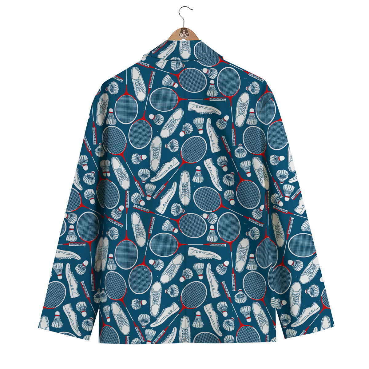 Badminton Print Pattern Men's Blazer-grizzshop