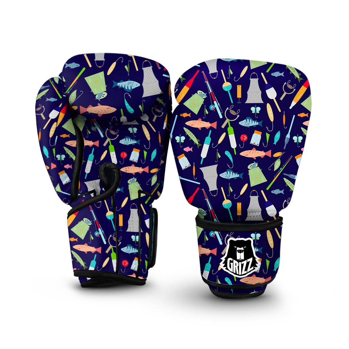 Bait Bass Fishing Print Pattern Boxing Gloves-grizzshop