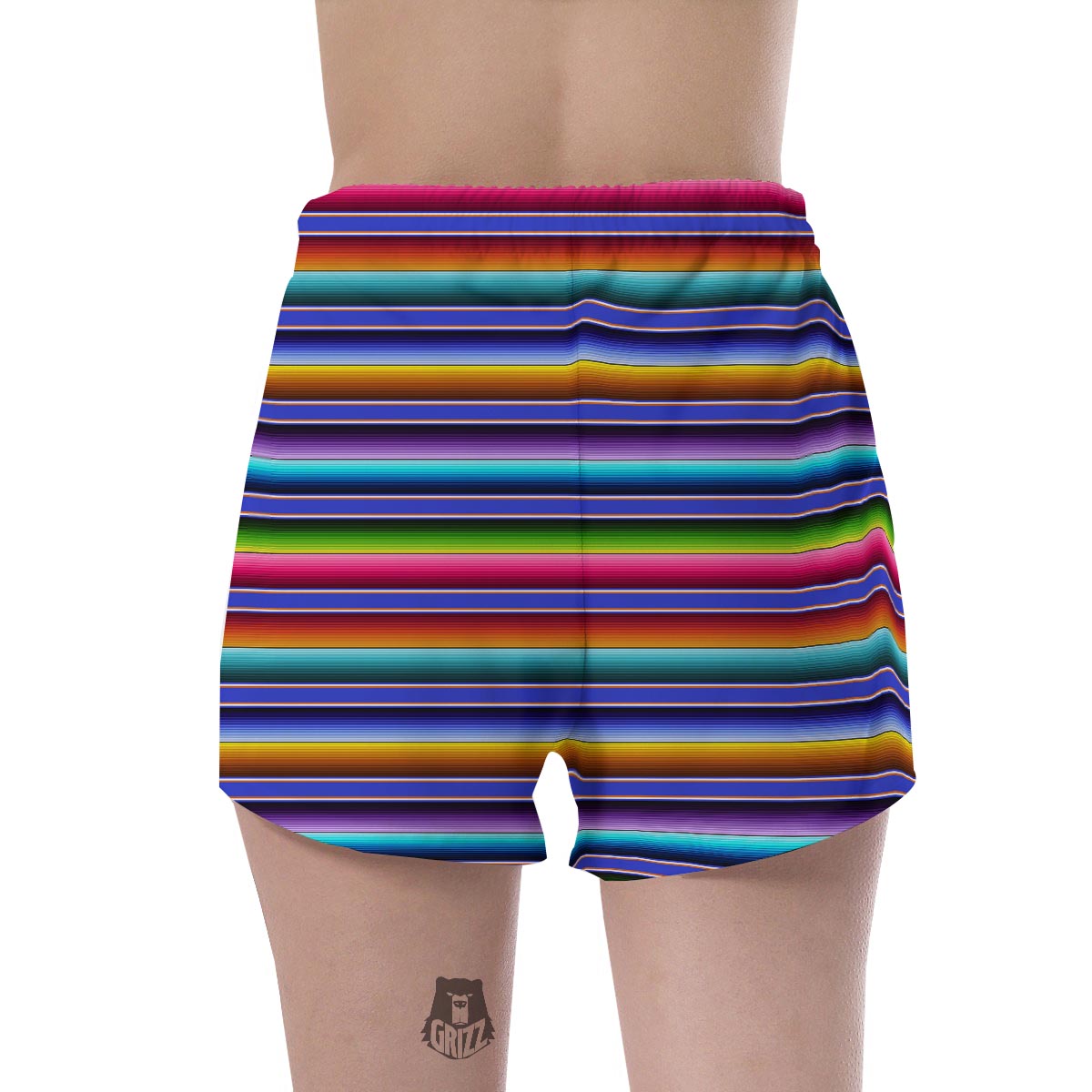 Baja Serape Mexican Women's Shorts-grizzshop