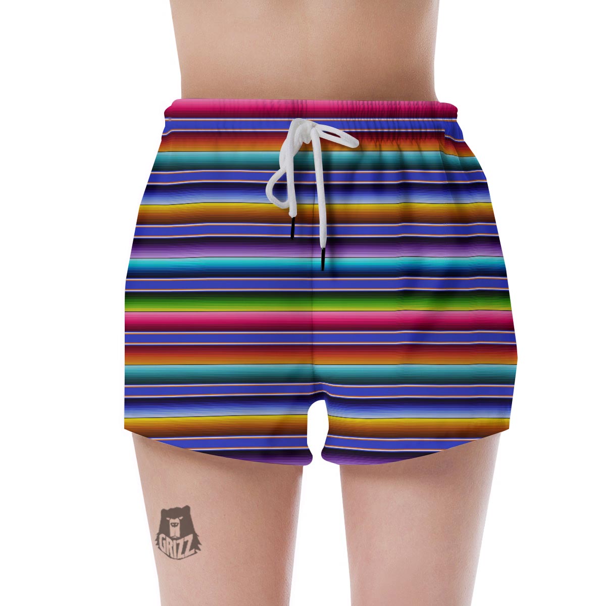 Baja Serape Mexican Women's Shorts-grizzshop