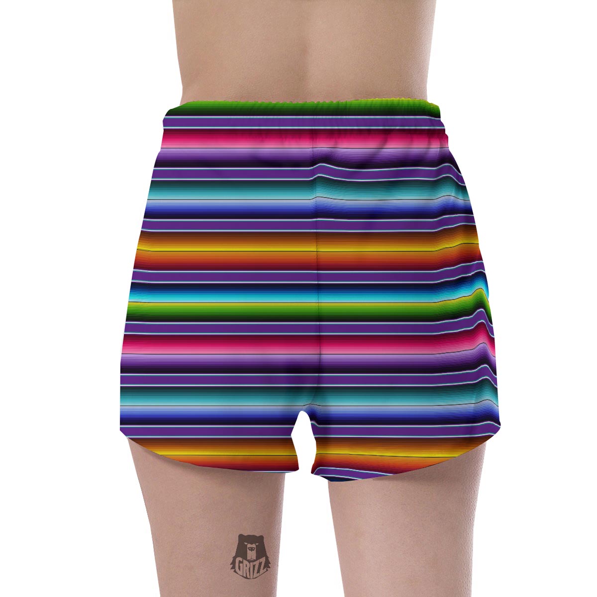 Baja Serape Print Women's Shorts-grizzshop
