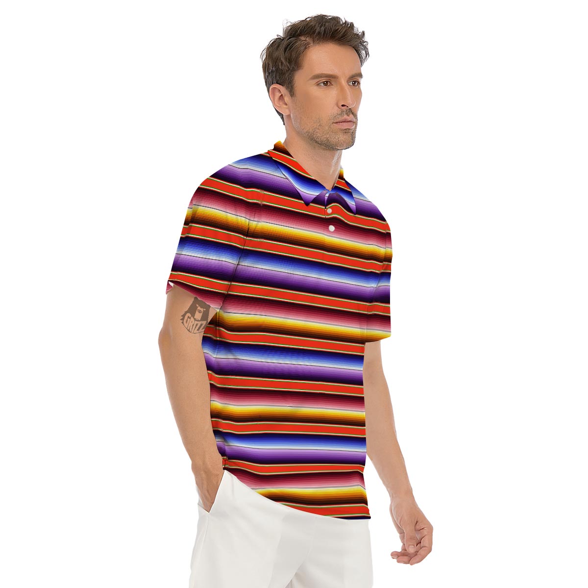 Baja Print Men's Golf Shirts-grizzshop