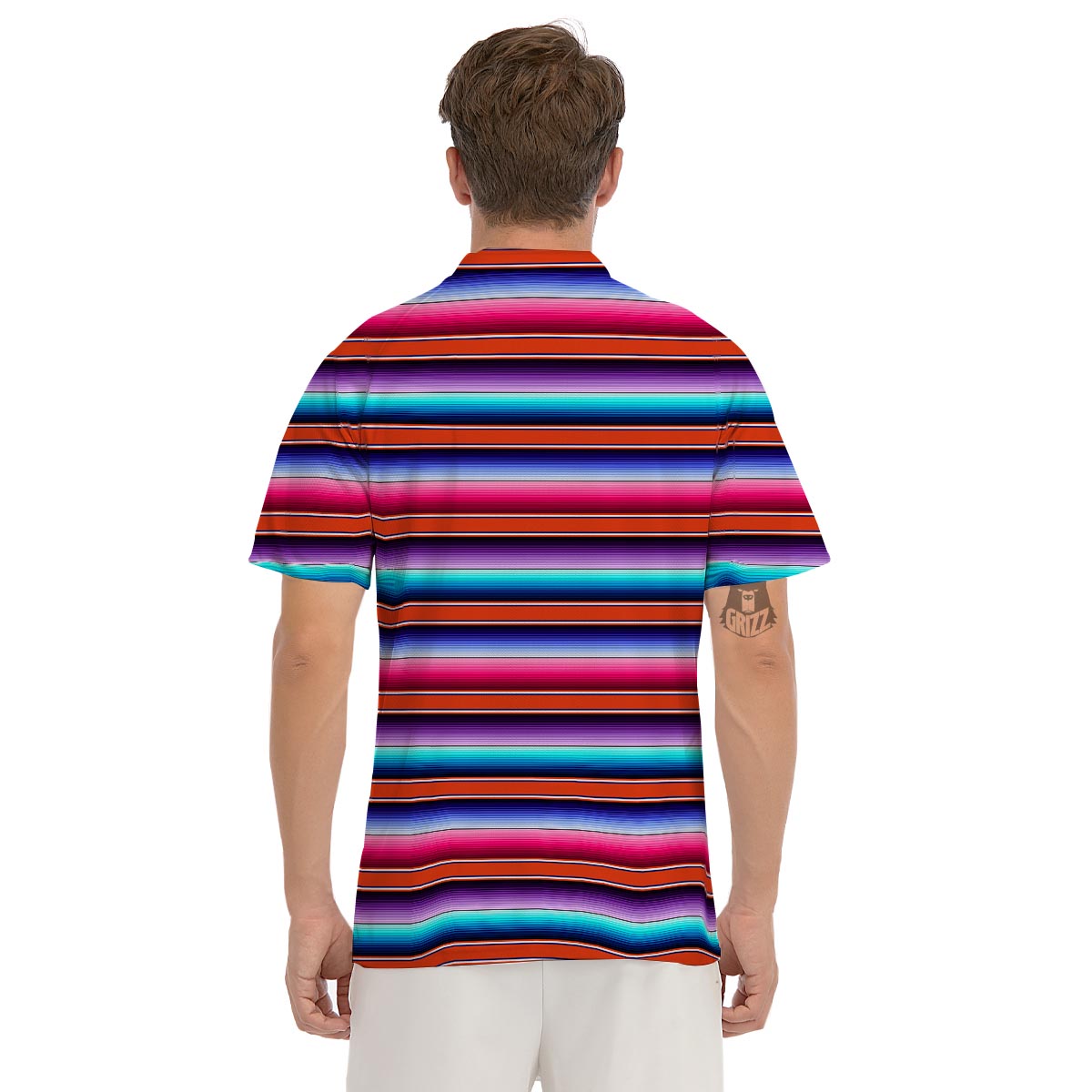 Baja Serape Men's Golf Shirts-grizzshop
