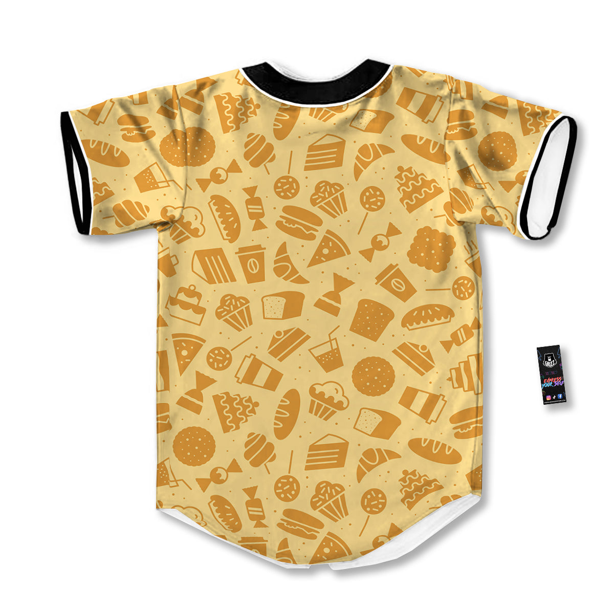 Bakery And Dessert Print Pattern Baseball Jersey-grizzshop