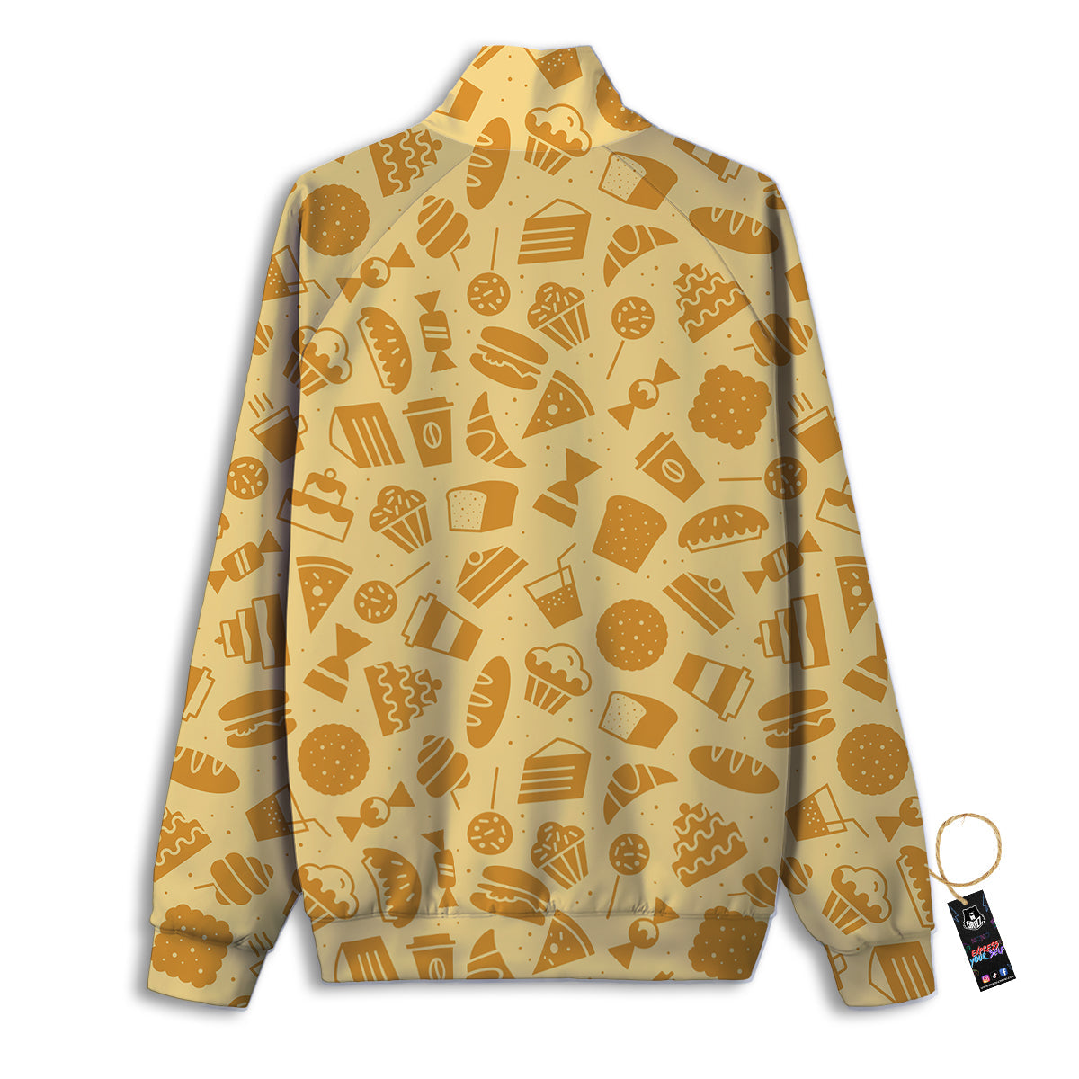 Bakery And Dessert Print Pattern Track Jacket-grizzshop