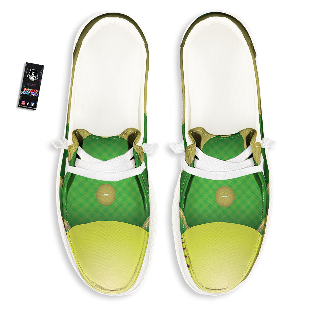 Ball And Softball Field Print Black Loafers-grizzshop