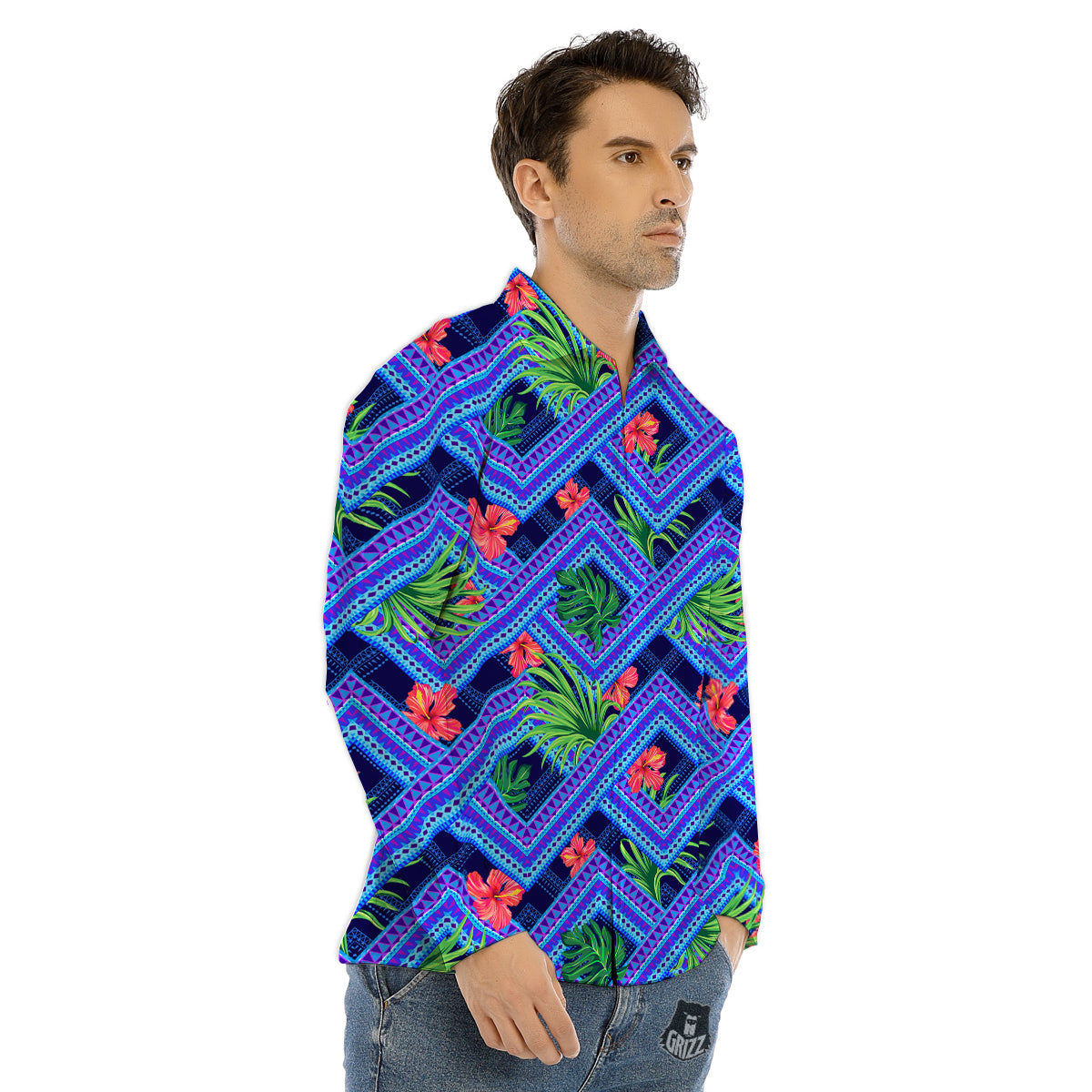 Ball And Softball Field Print Men's Dress Shirts-grizzshop