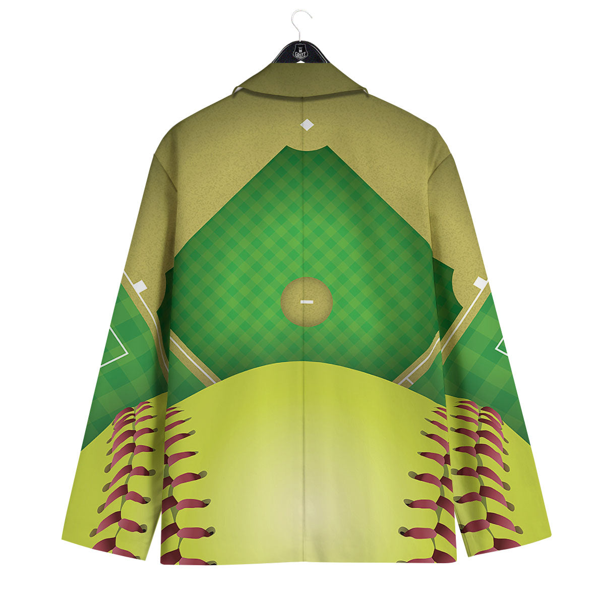 Ball And Softball Field Print Men's Sport Coat-grizzshop