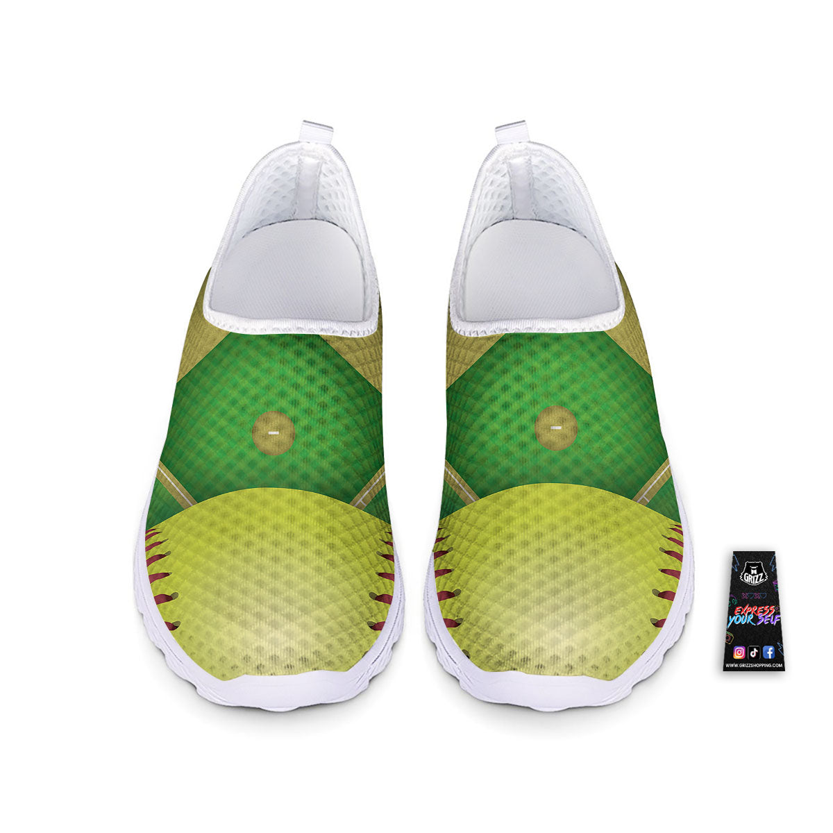 Ball And Softball Field Print Nurse Shoes-grizzshop