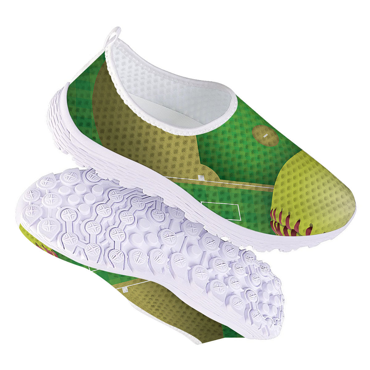 Ball And Softball Field Print Nurse Shoes-grizzshop