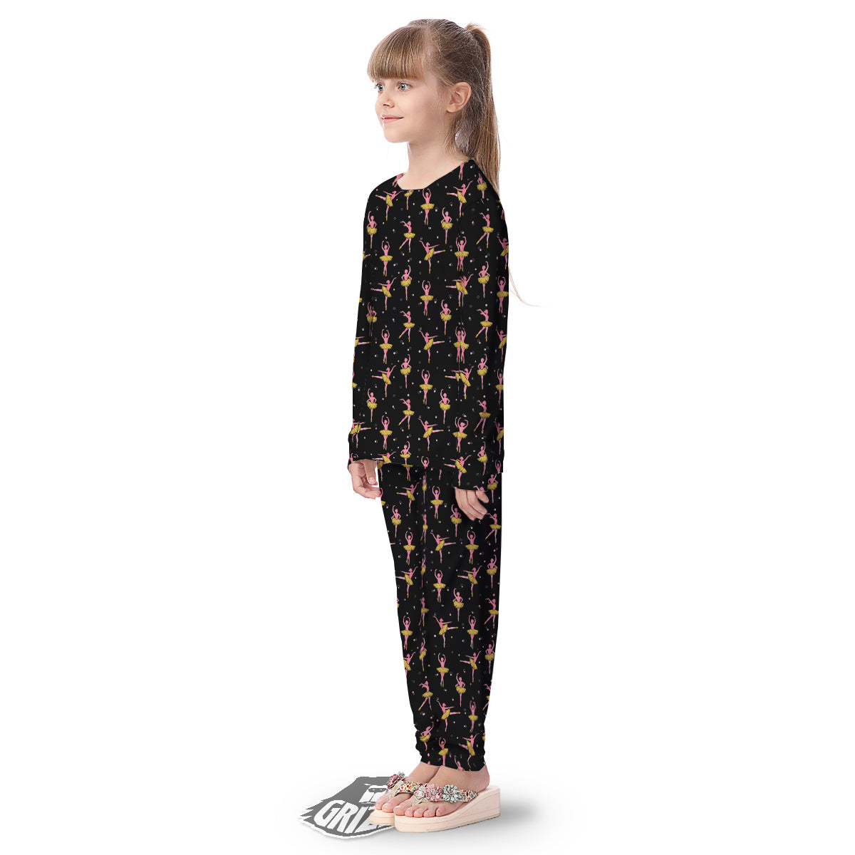Ballet Dancing Print Pattern Kid's Pajamas-grizzshop