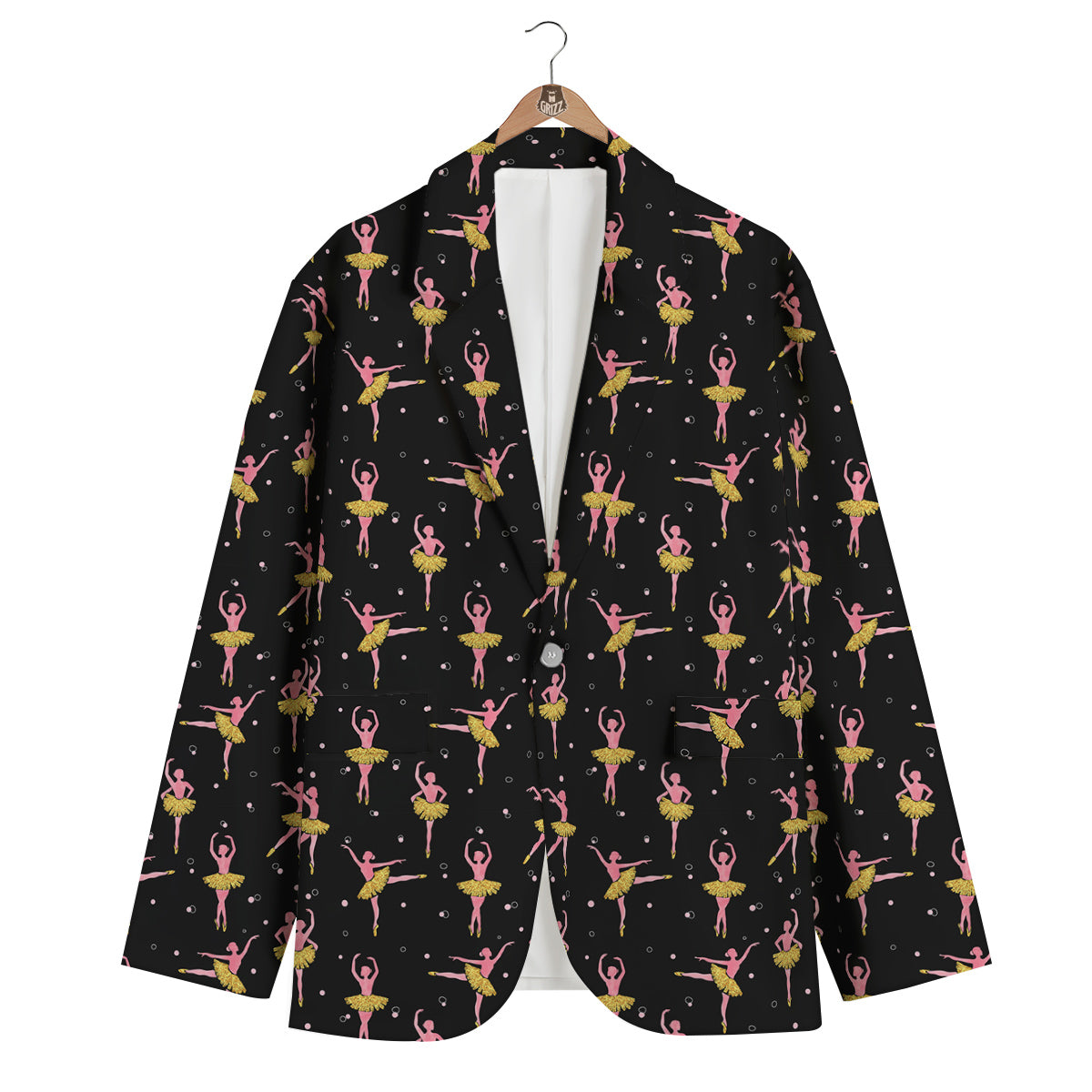 Ballet Dancing Print Pattern Men's Blazer-grizzshop