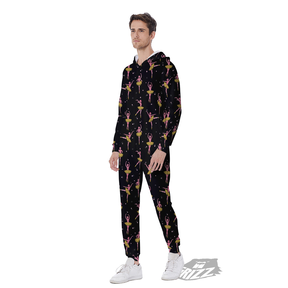 Ballet Dancing Print Pattern Men's Jumpsuit-grizzshop