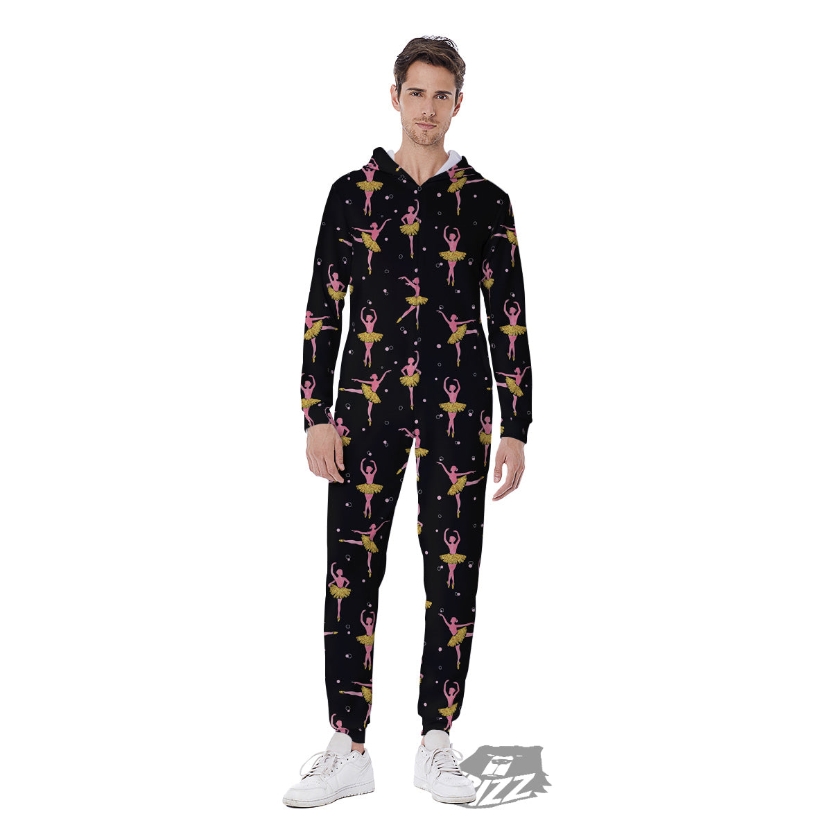 Ballet Dancing Print Pattern Men's Jumpsuit-grizzshop