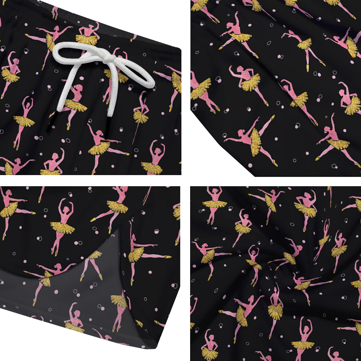 Ballet Dancing Print Pattern Men's Running Shorts-grizzshop