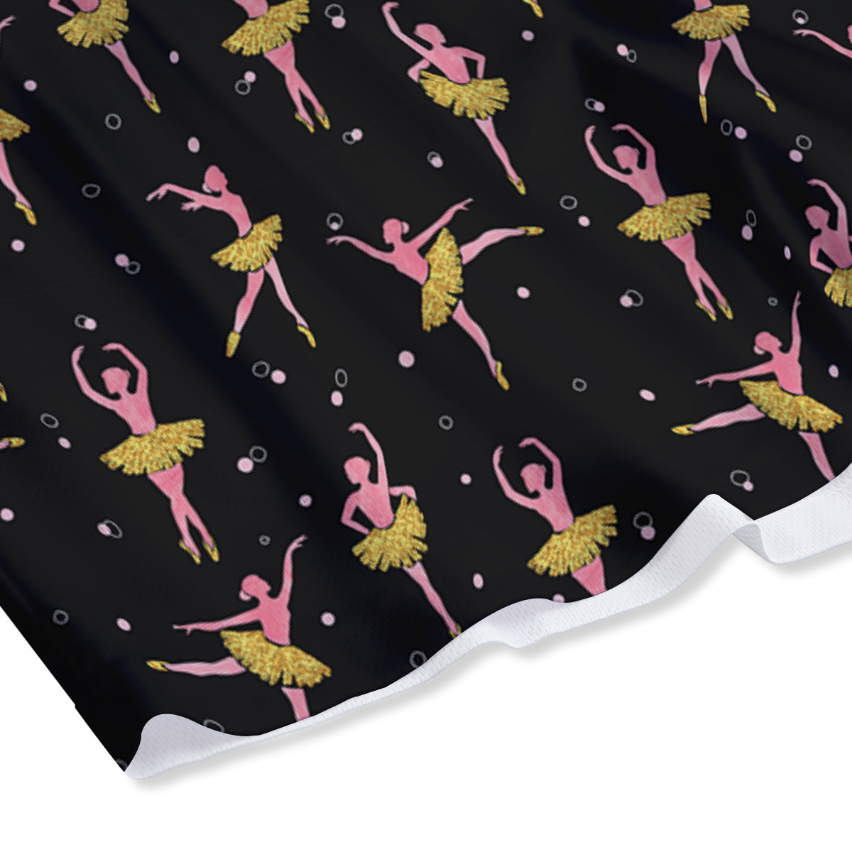 Ballet Dancing Print Pattern Mesh Shorts