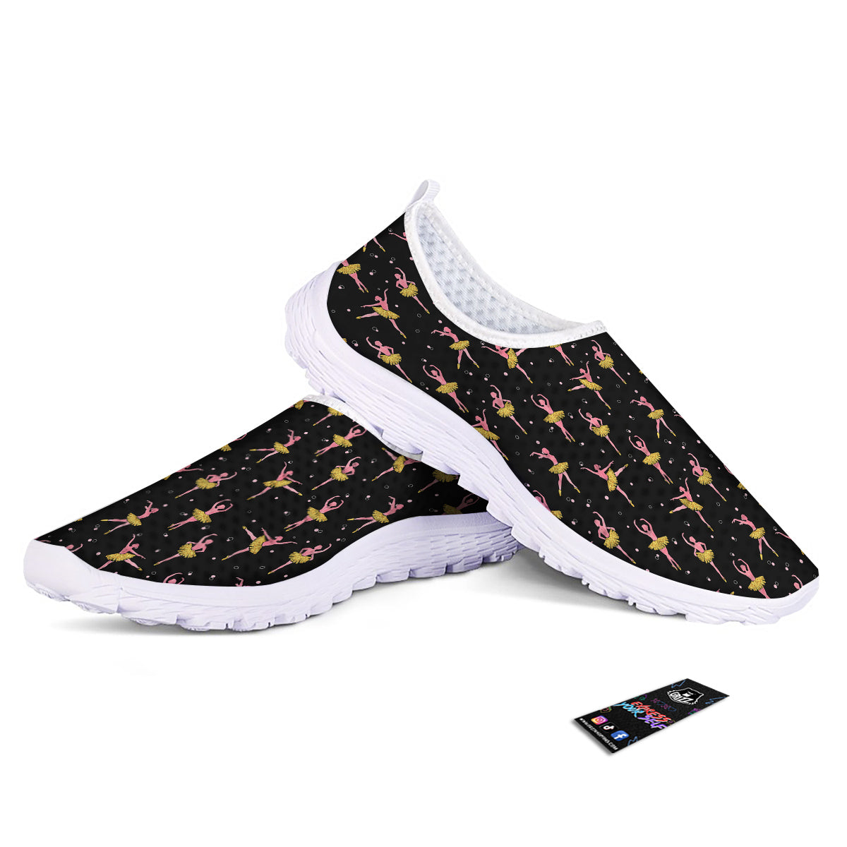 Ballet Dancing Print Pattern Nurse Shoes-grizzshop