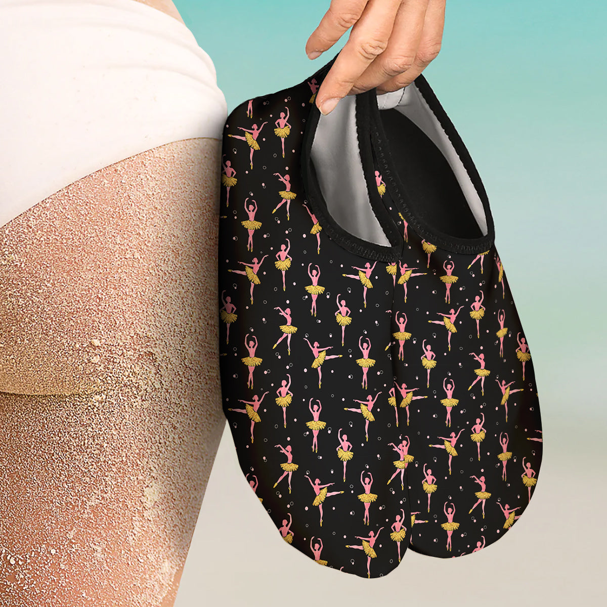 Ballet Dancing Print Pattern Water Shoes-grizzshop
