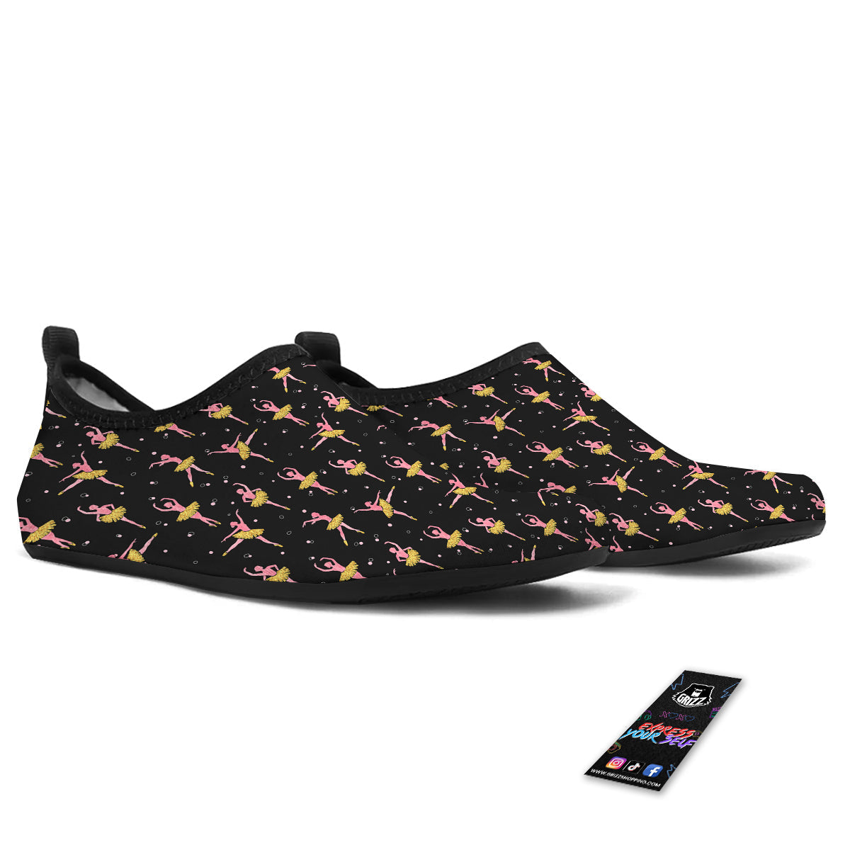 Ballet Dancing Print Pattern Water Shoes-grizzshop
