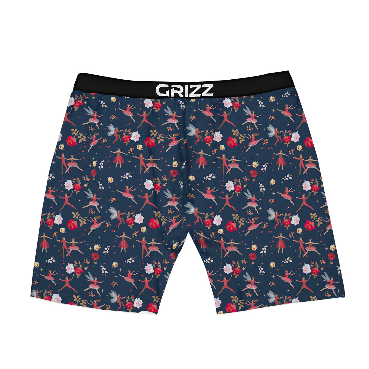 Ballet Floral Print Pattern Boxer Briefs-grizzshop
