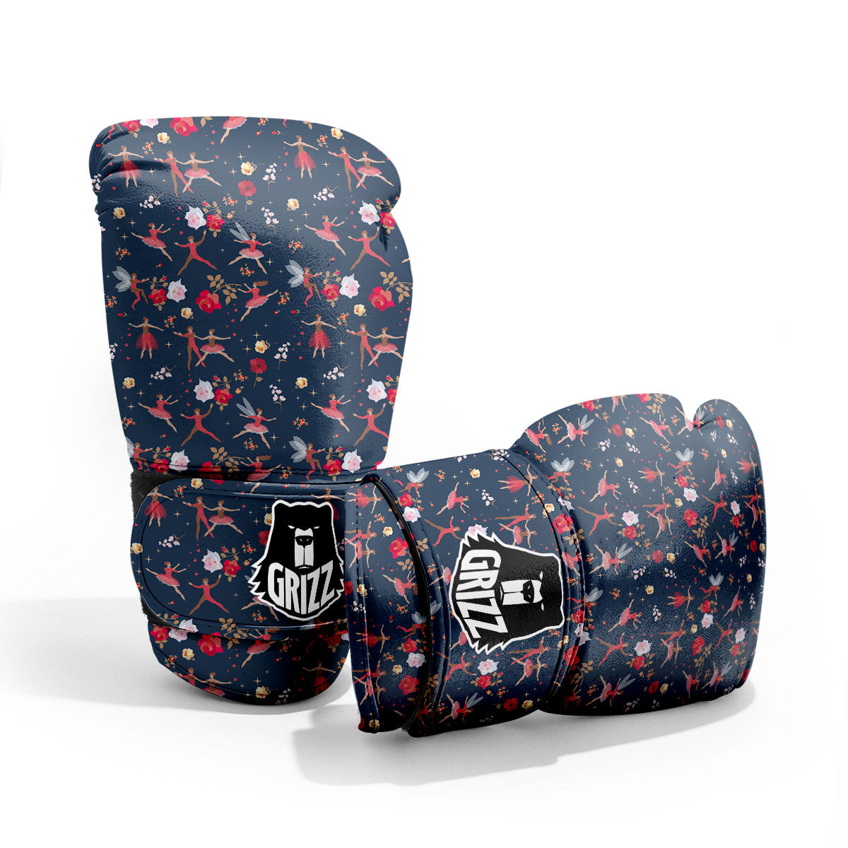 Ballet Floral Print Pattern Pro Boxing Glove