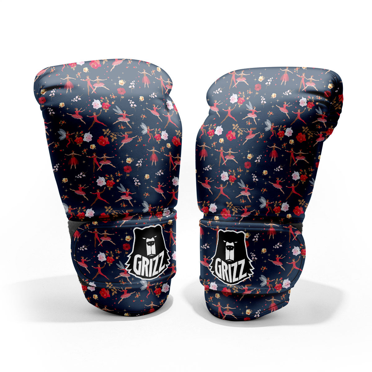 Ballet Floral Print Pattern Pro Boxing Glove