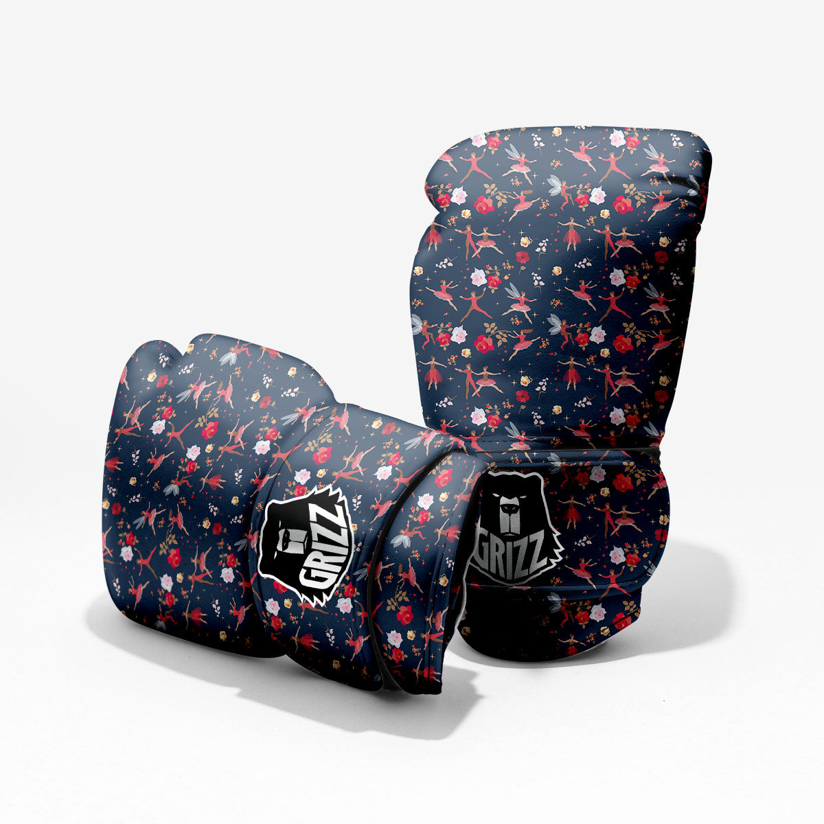 Ballet Floral Print Pattern Pro Boxing Glove