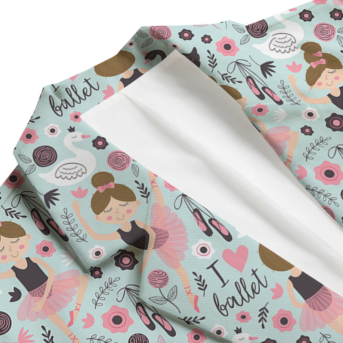 Ballet Girl Pattern Print Men's Blazer-grizzshop