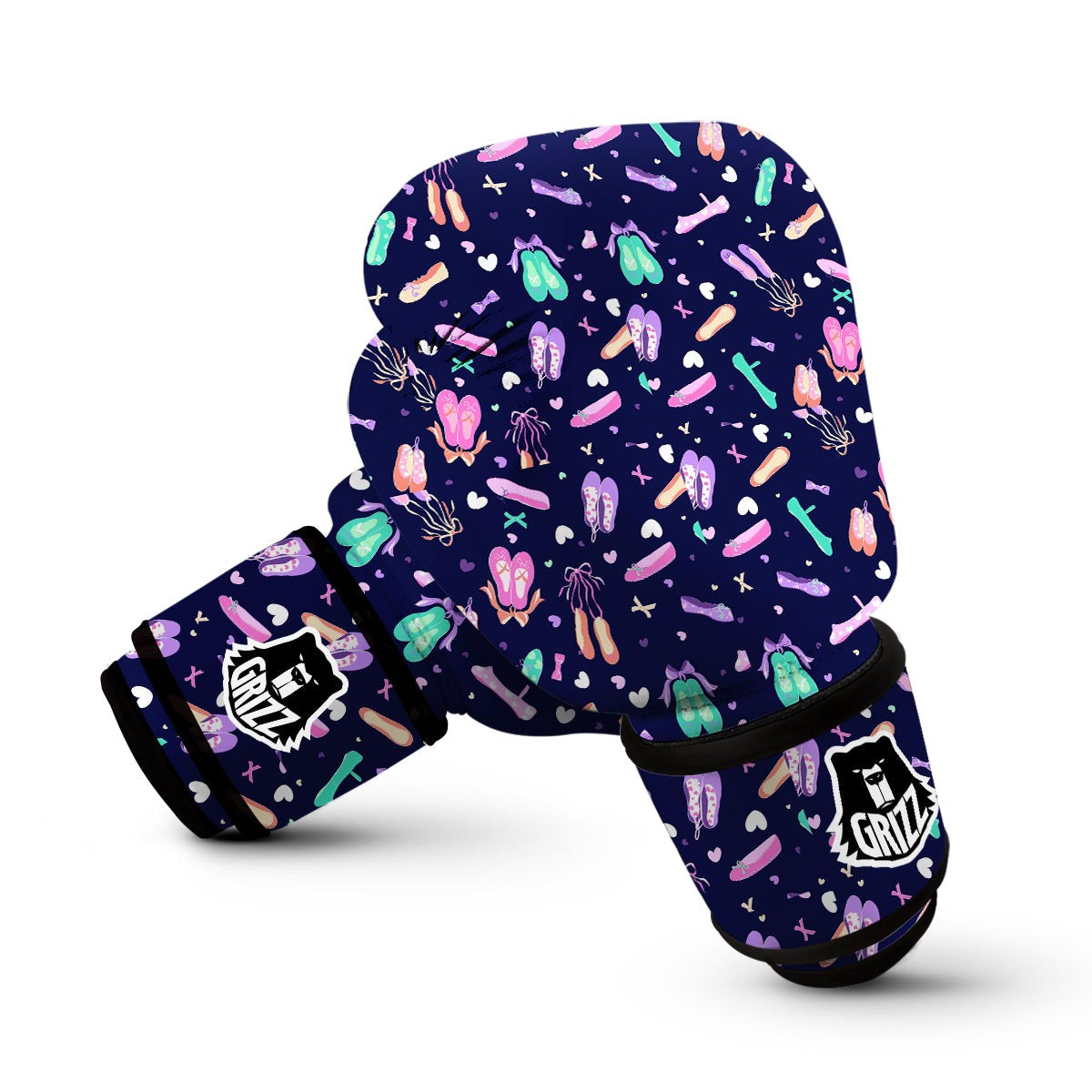Ballet Pattern Print Boxing Gloves-grizzshop