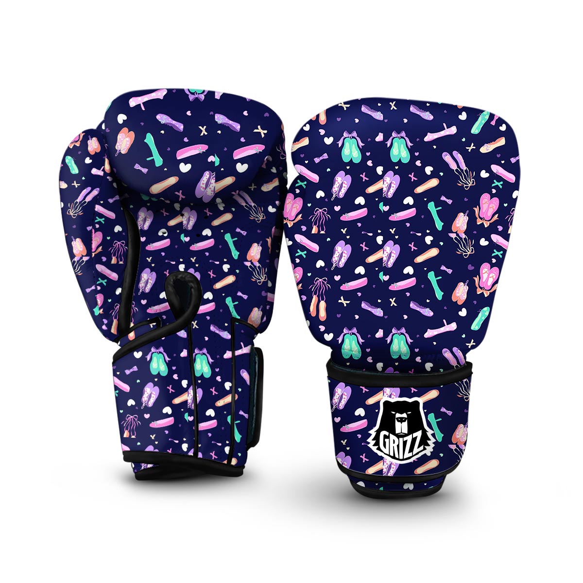 Ballet Pattern Print Boxing Gloves-grizzshop