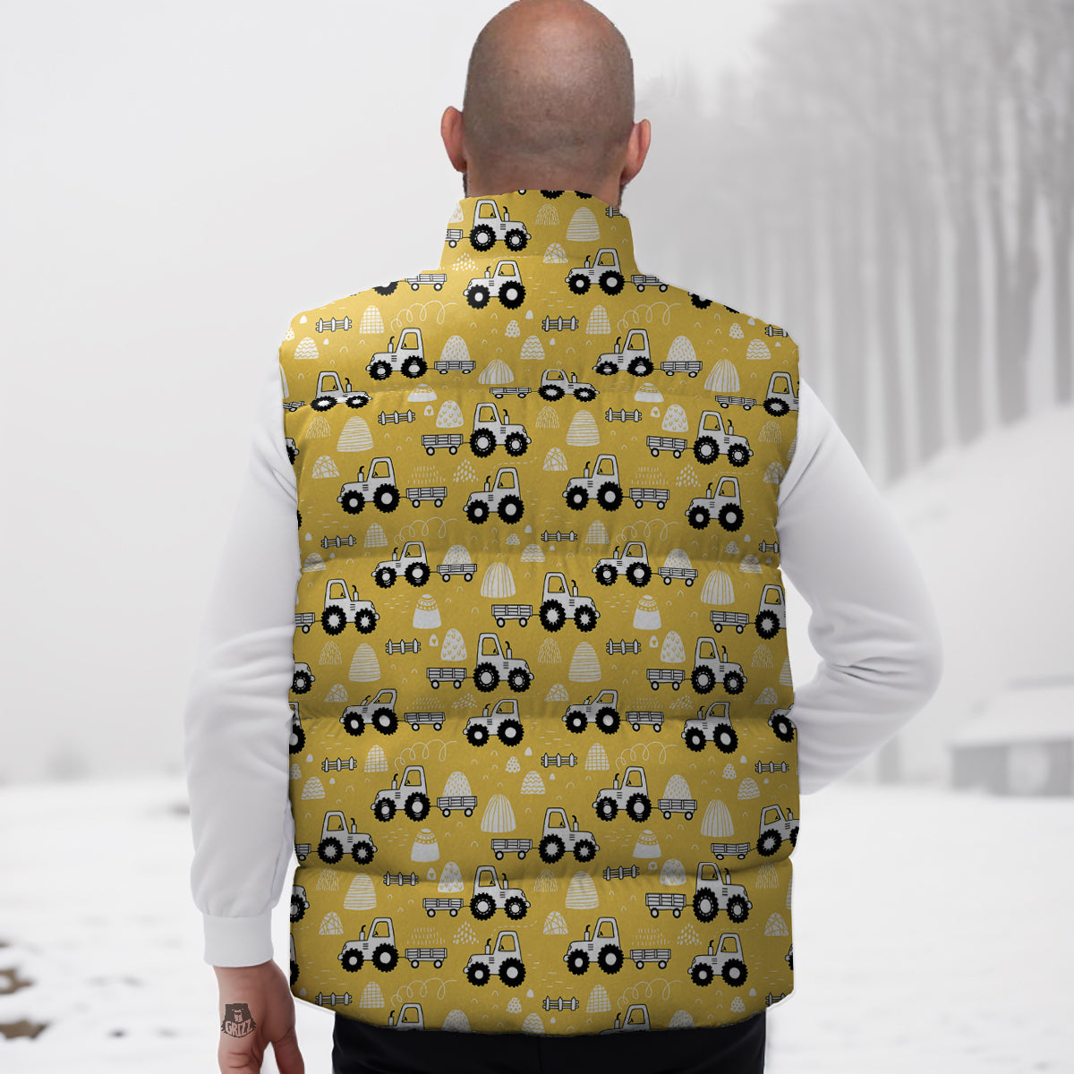 Ballet Print Pattern Down Vest