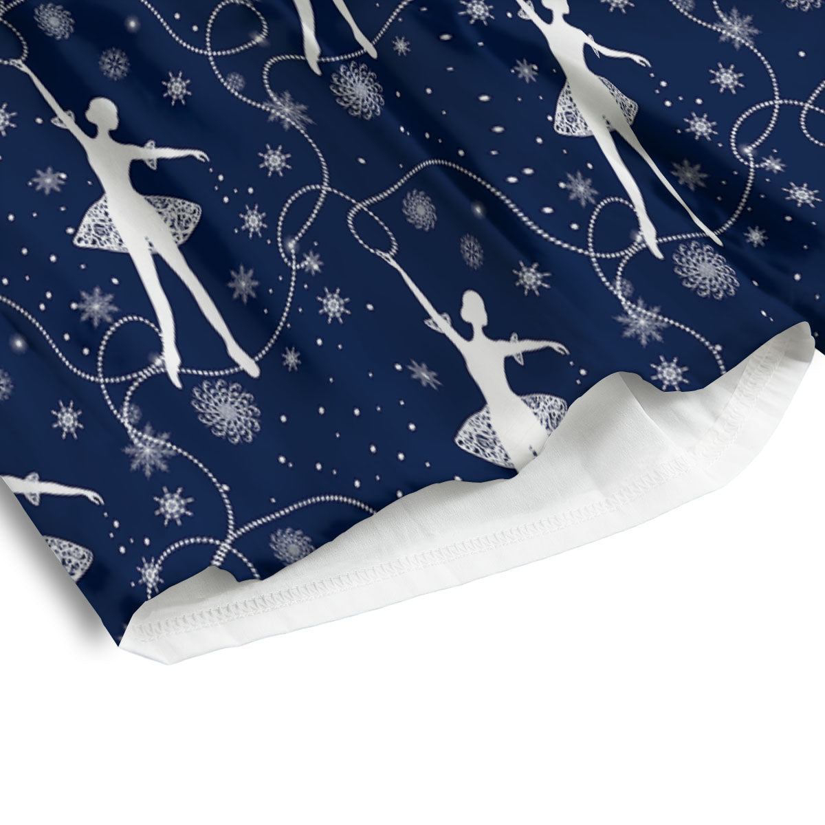 Ballet Snowflake Print Pattern Men's Athletic Shorts