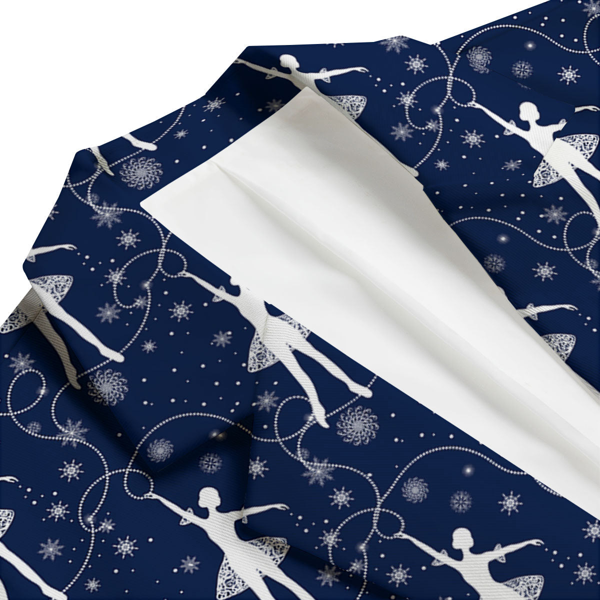 Ballet Snowflake Print Pattern Men's Blazer-grizzshop