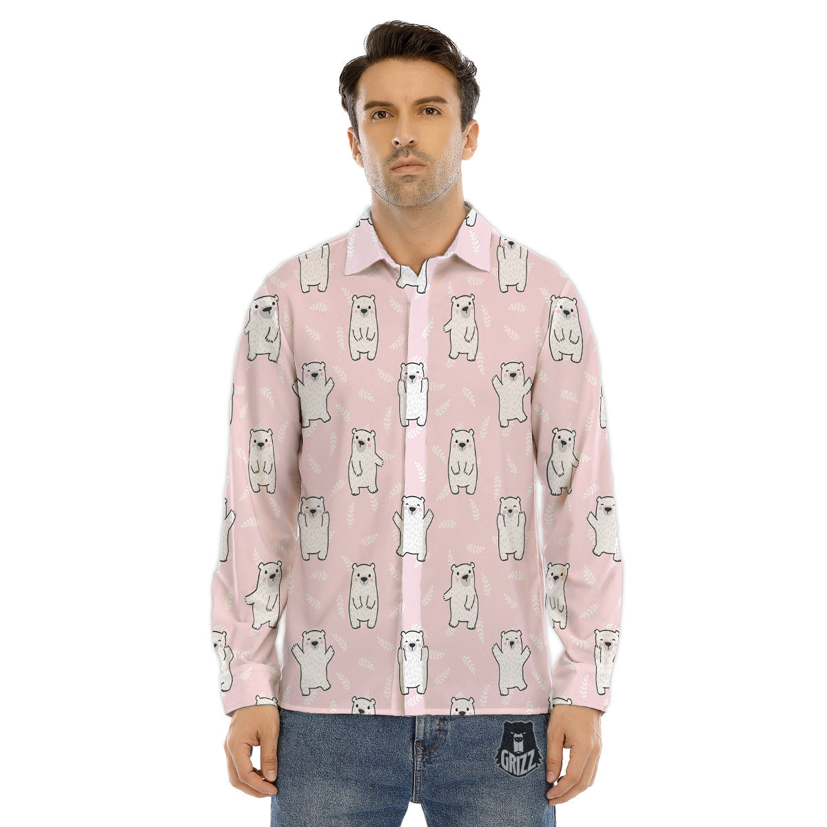 Ballet Snowflake Print Pattern Men's Dress Shirts-grizzshop