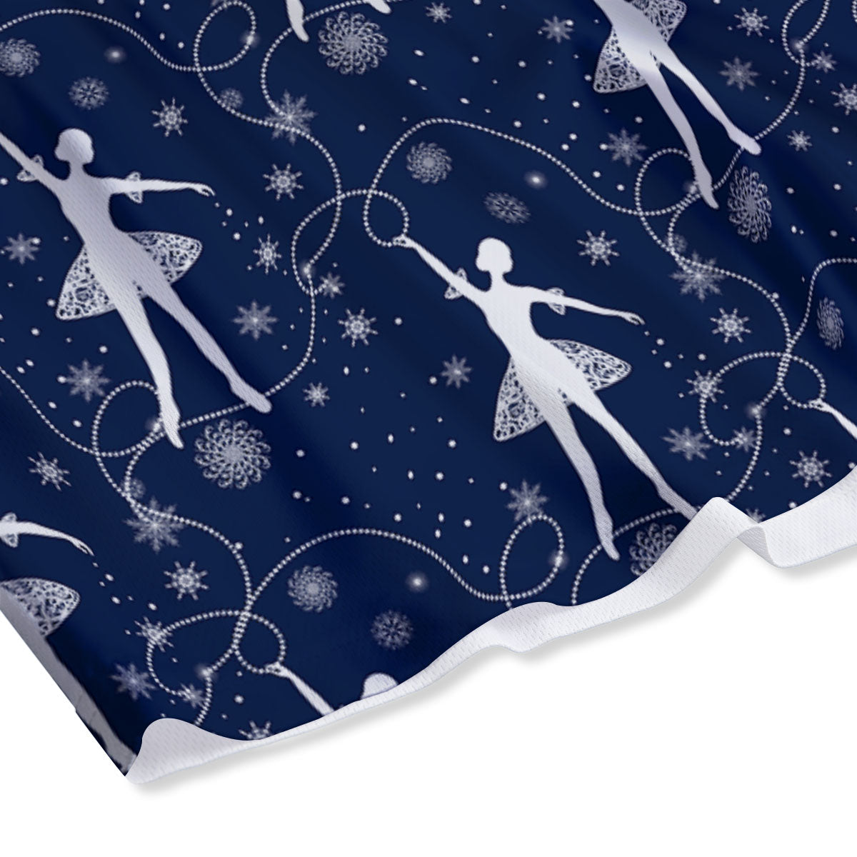 Ballet Snowflake Print Pattern Mesh Shorts