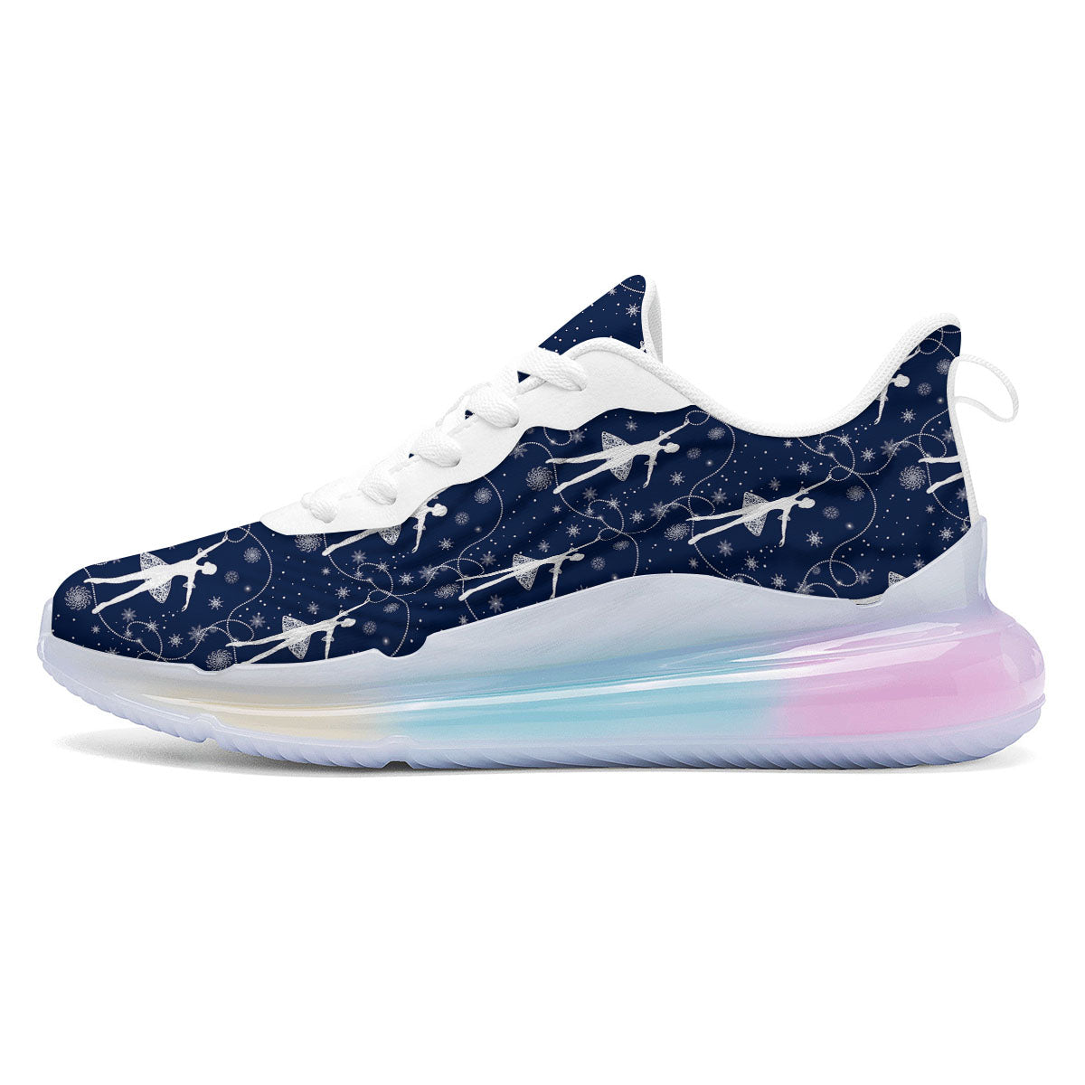 Ballet Snowflake Print Pattern Running Sneakers-grizzshop