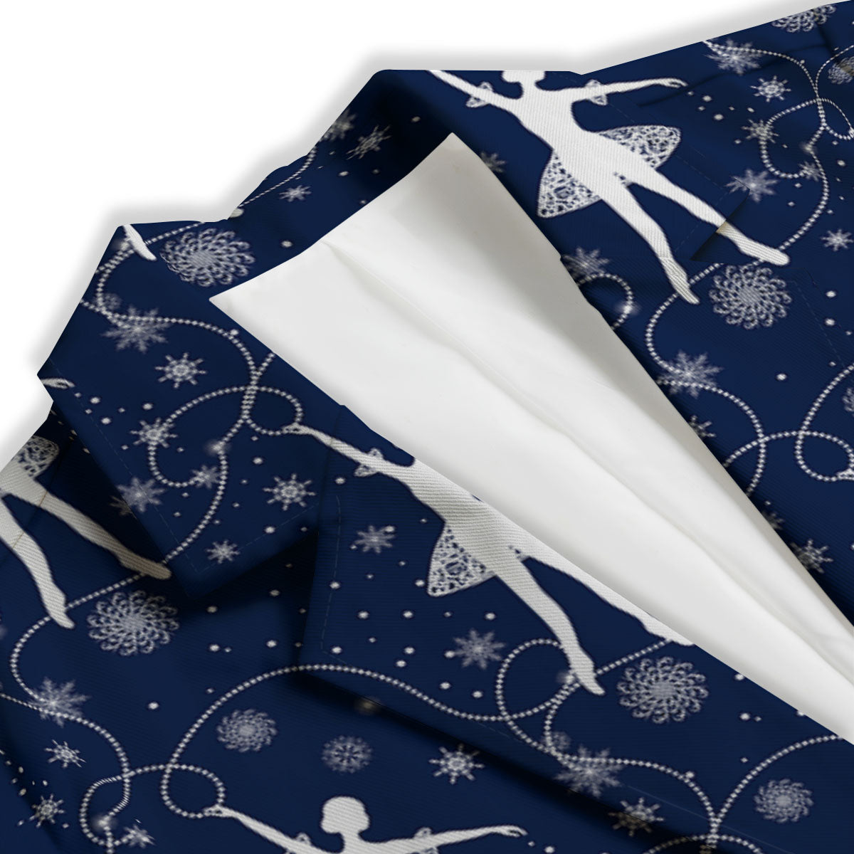 Ballet Snowflake Print Pattern Women's Blazer-grizzshop