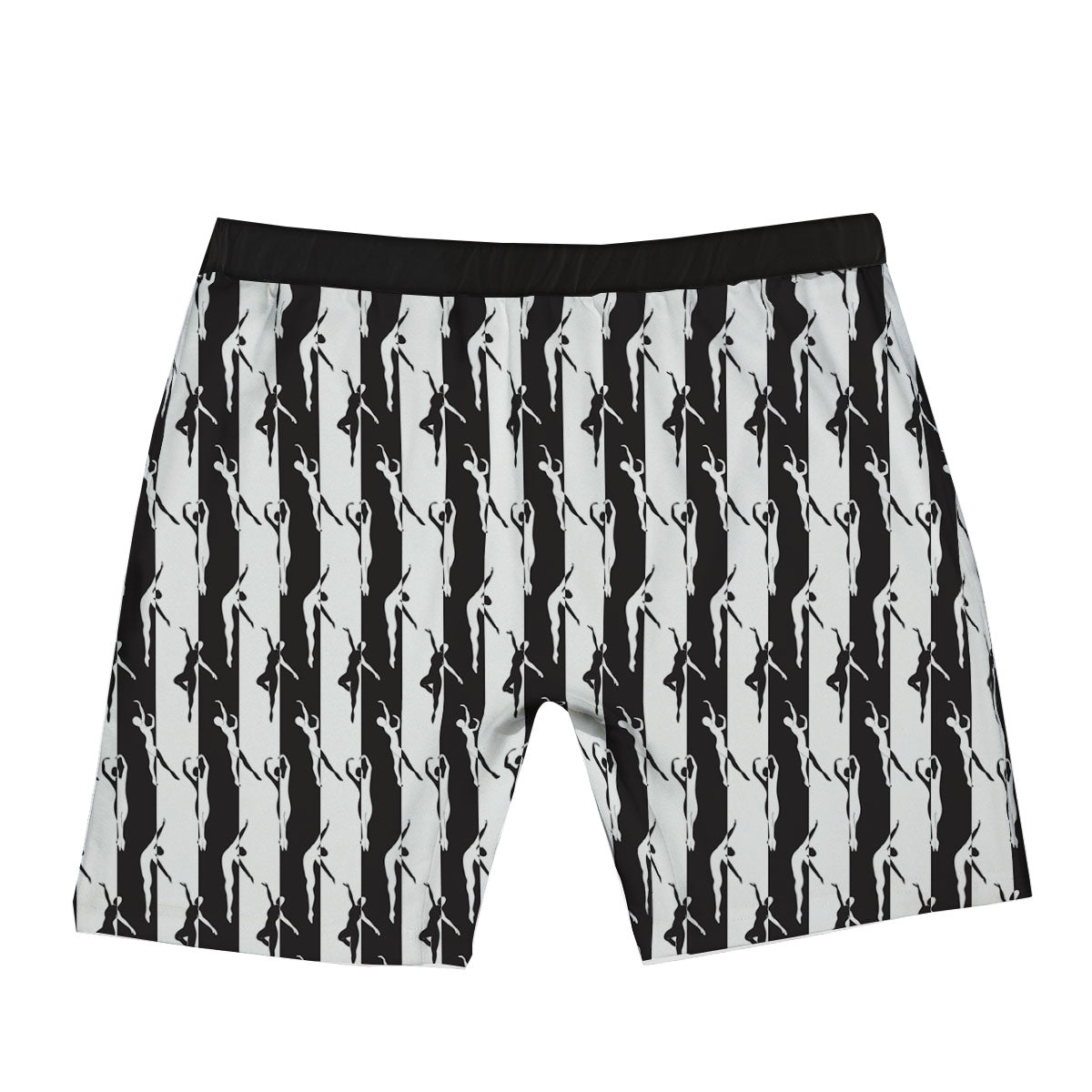 Ballet White And Black Print Pattern Boxer Briefs-grizzshop