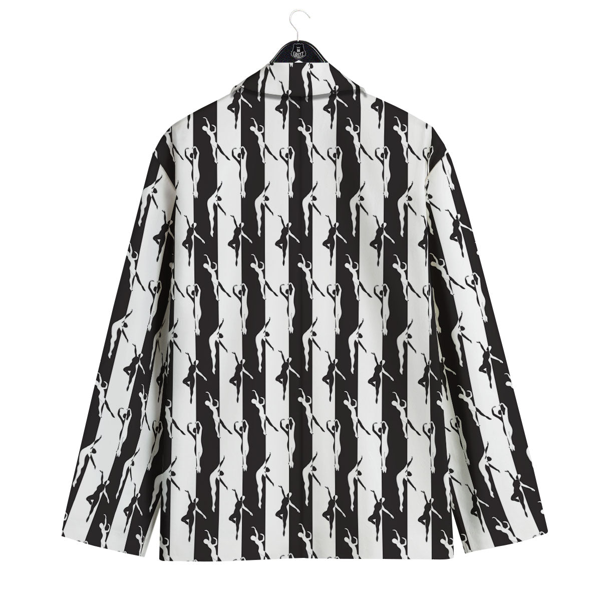 Ballet White And Black Print Pattern Men's Sport Coat-grizzshop
