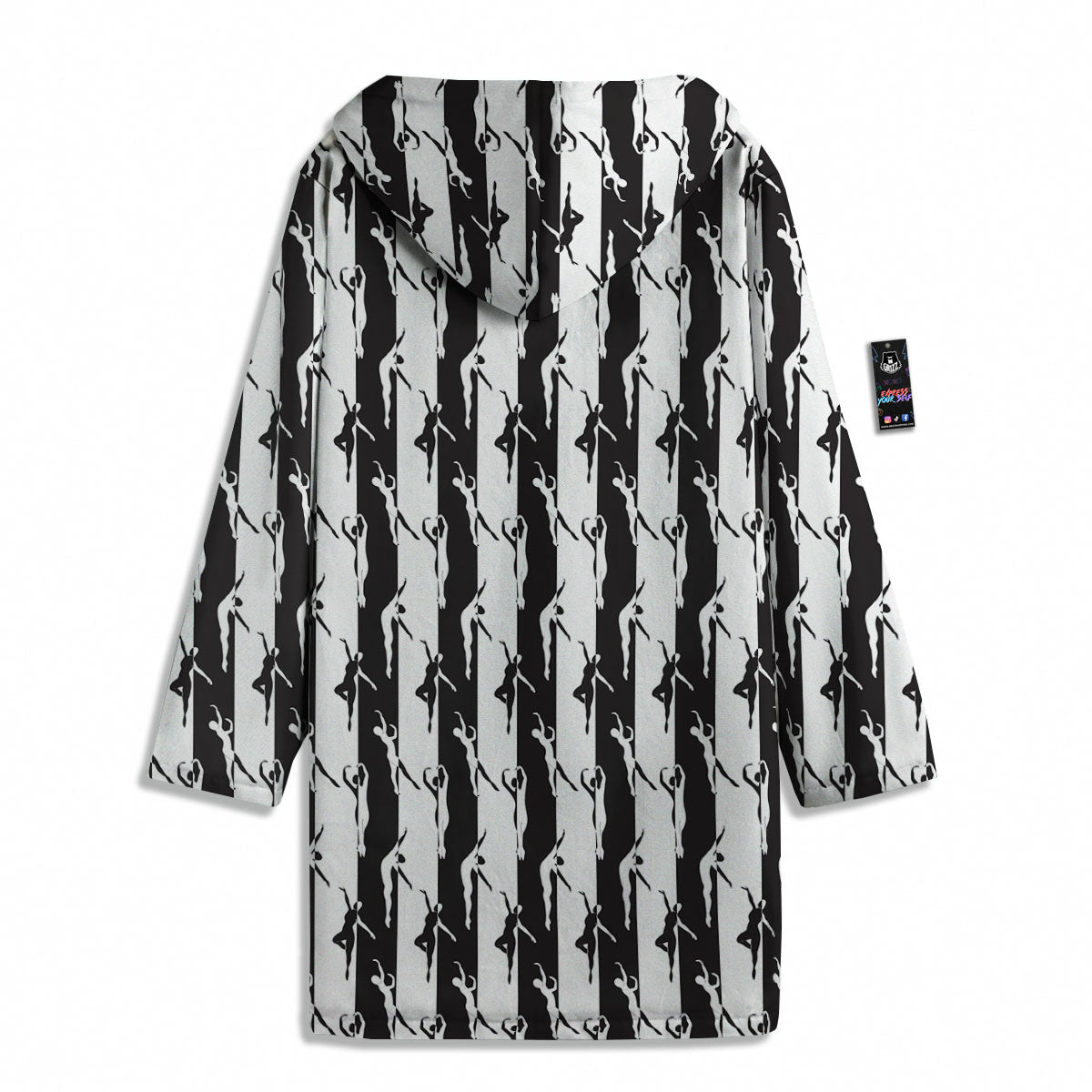 Ballet White And Black Print Pattern Men's Windbreaker Jacket-grizzshop