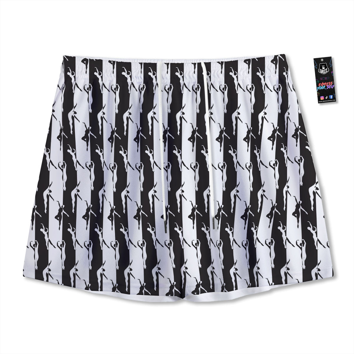 Buffalo Plaid Halloween Print Pattern Mesh Shorts