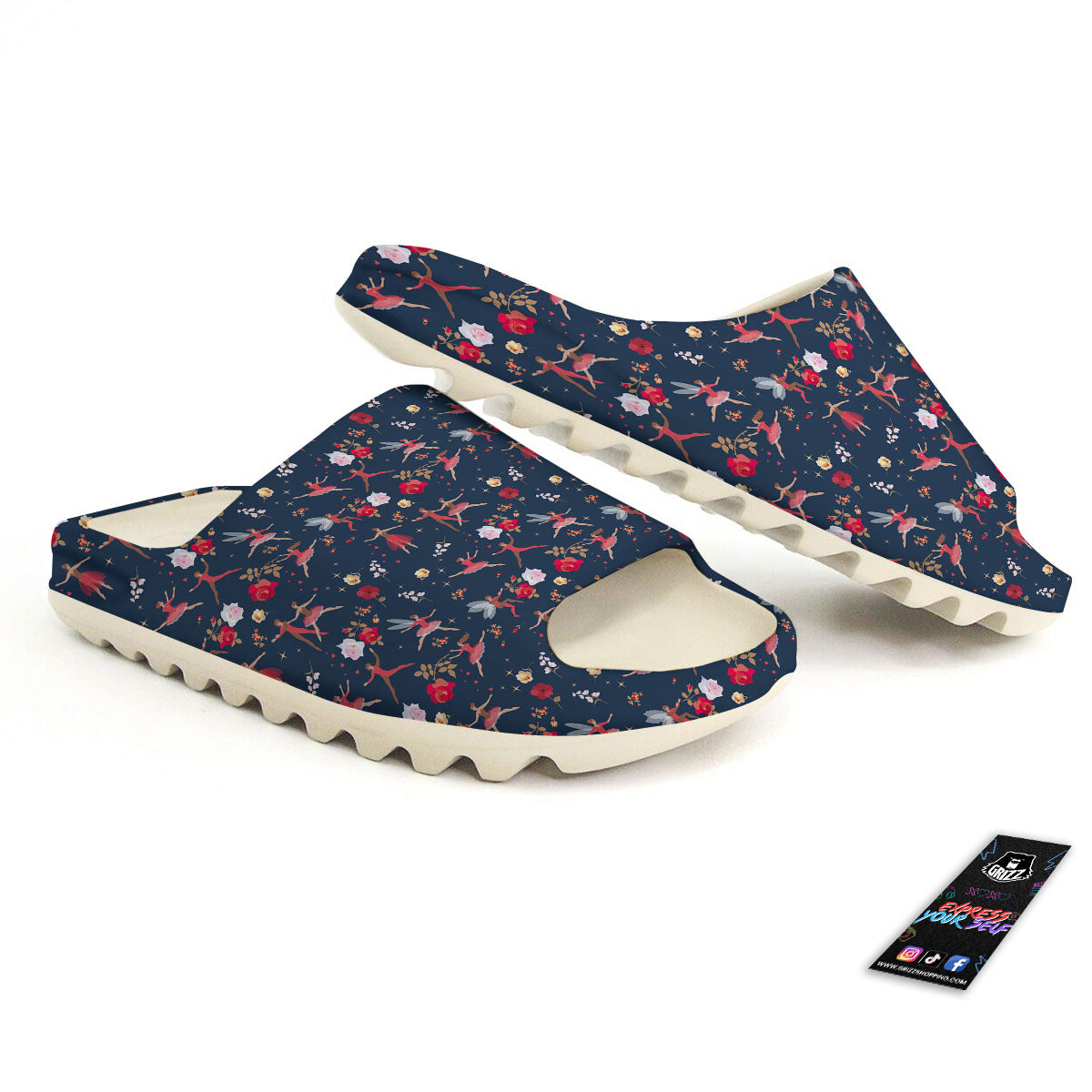 Ballet Floral Print Pattern Sandals-grizzshop