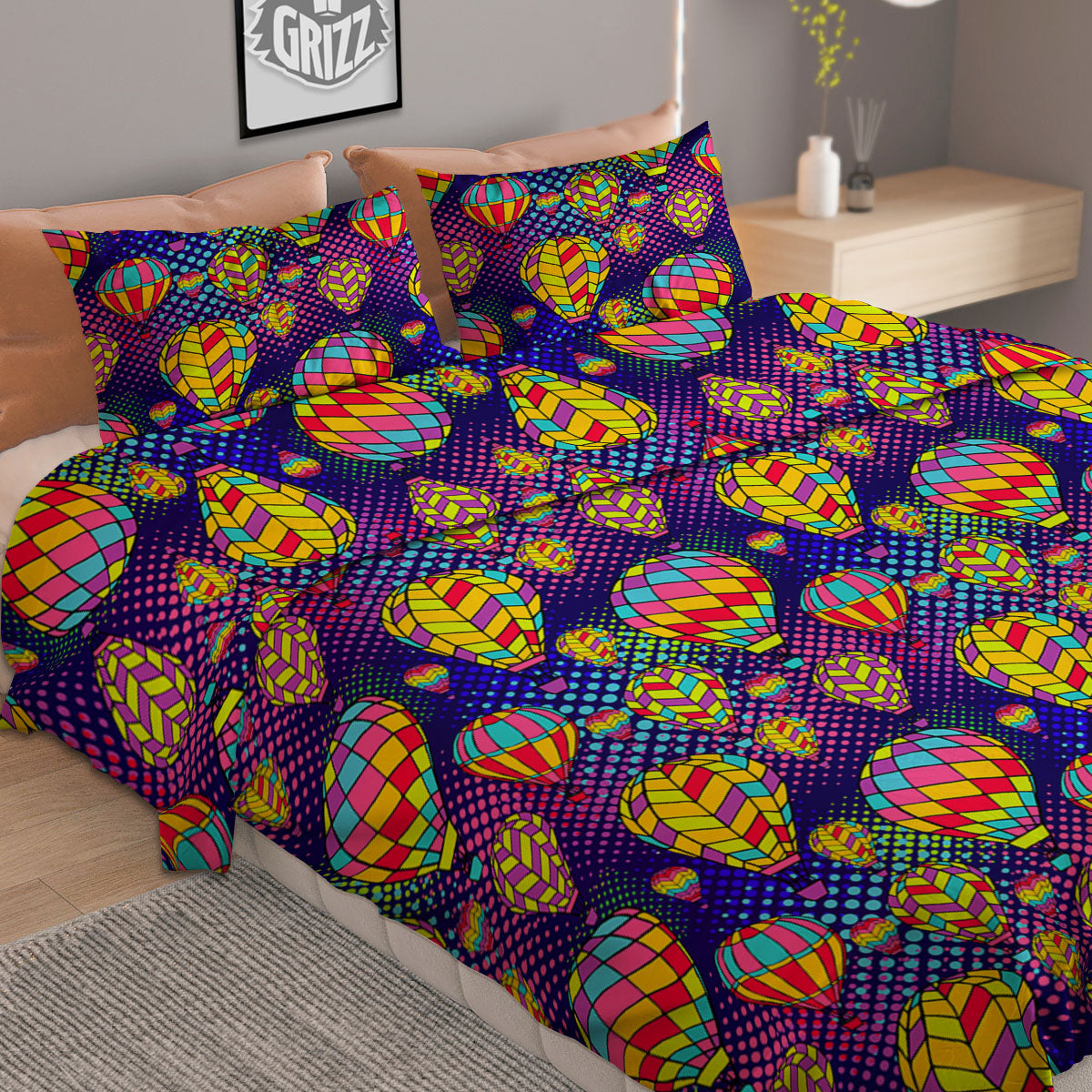 Bacon Weaving Print Duvet Cover Bedding Set